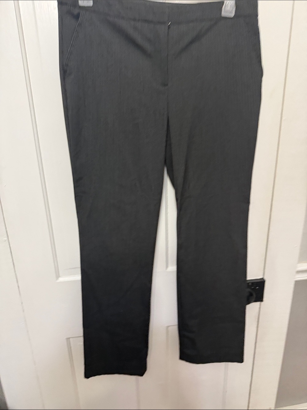 Worthington Women's Dark Gray Pinstripe Trousers